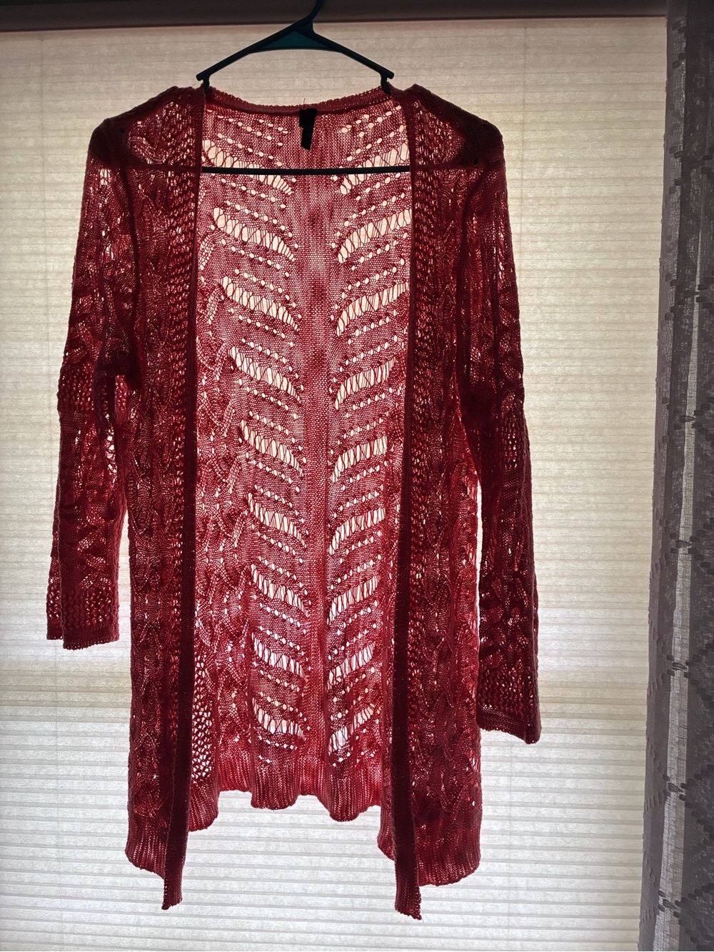 Open-Knit Maurice’s Crochet Cardigan Sweater - Women